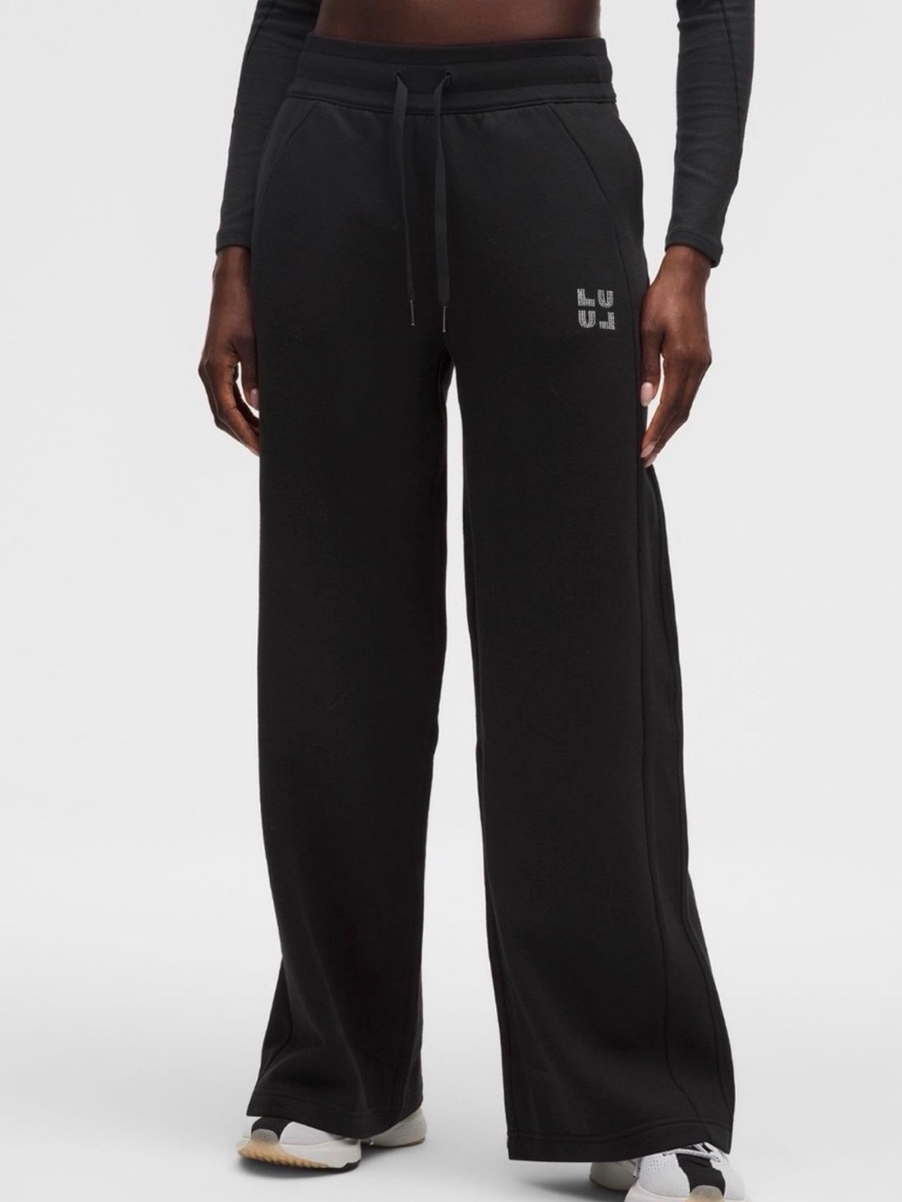 lululemon Jewelled Black Wide-Leg Scuba Jogger